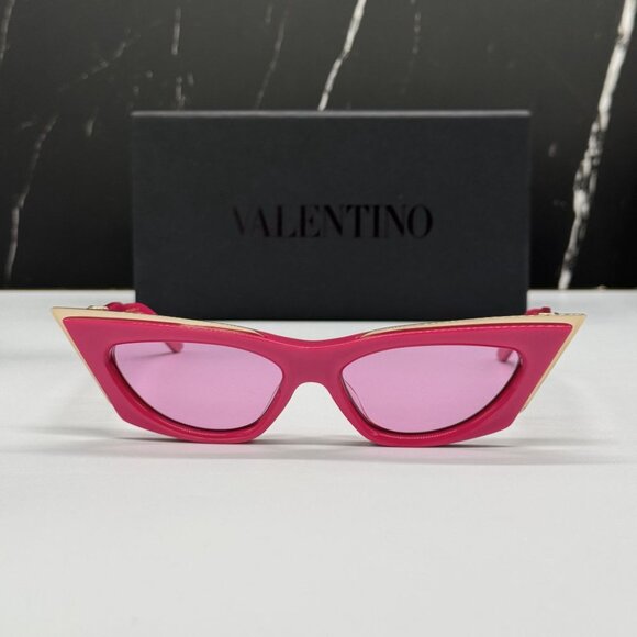 NEW V-GOLDCUT VLS-113C VALENTINO SUNGLASSES PINK CAT EYE EYEWEAR VALENTINO main image 7